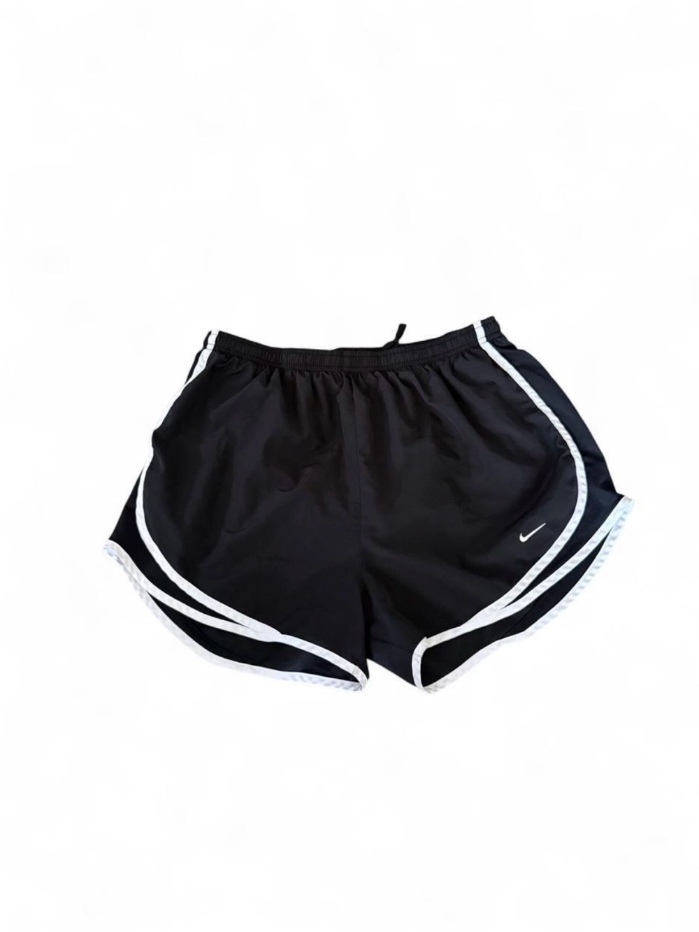 Nike Women's Black Athletic Shorts with White Piping
